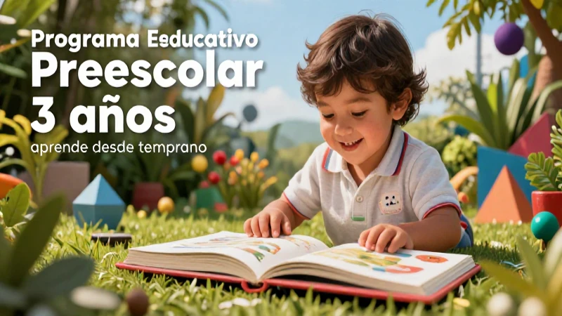 Programa educativo preescolar 3 años: aprende desde temprano 7 Niño mexicano alegre lee un libro de forma dinámica y educativa
