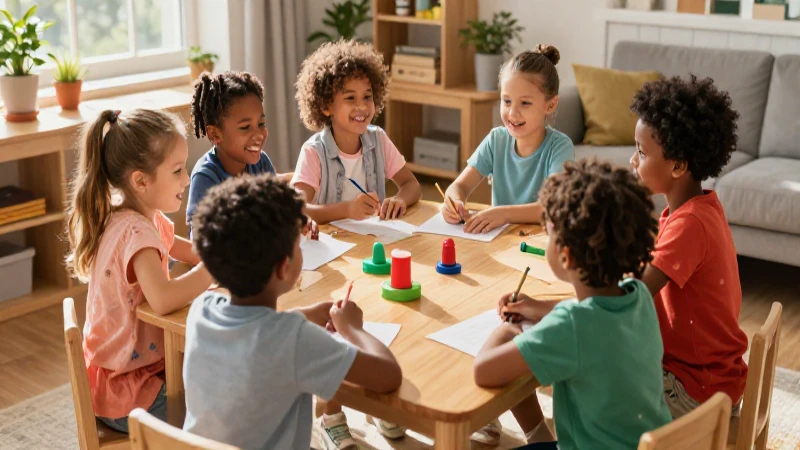 Preescolar: Actividades Divertidas para Aprender en Casa 9 Niños diversos aprenden alegre y vívidamente