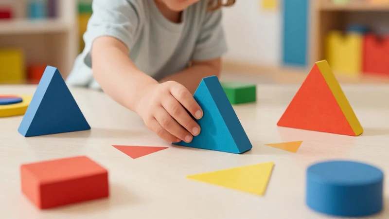 Niños preescolares aprendiendo formas geométricas con alegría