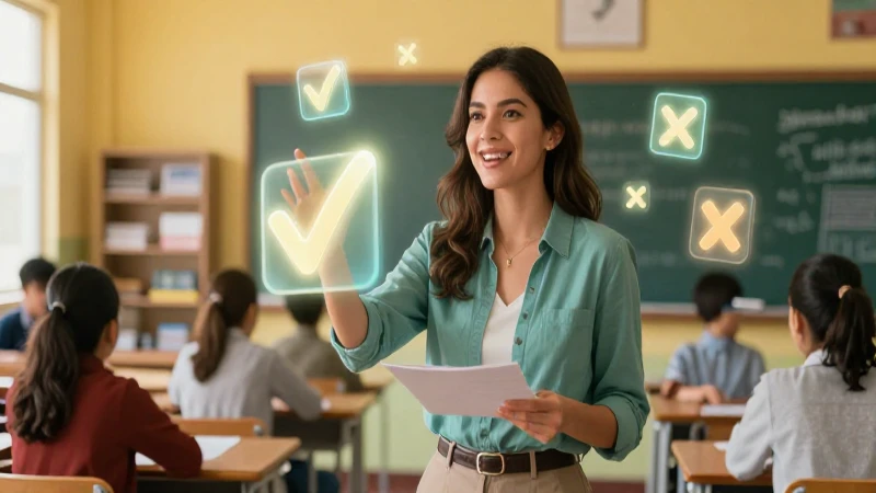 Ilustración de preguntas cerradas educativas