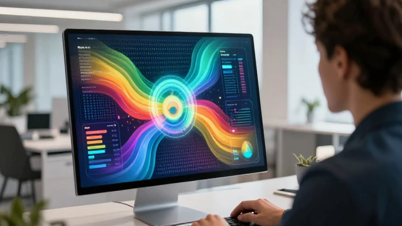 Análisis de datos abstracto y visualmente premium