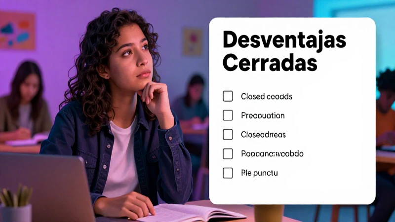 Guía sobre desventajas y uso de preguntas cerradas