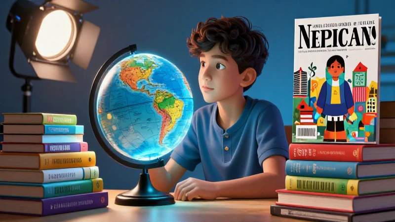 Ilustración educativa vibrante y profesional