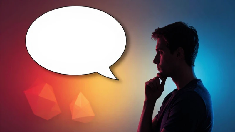 Silueta reflexiva, burbuja de conocimiento, diseño vibrante y dinámico
