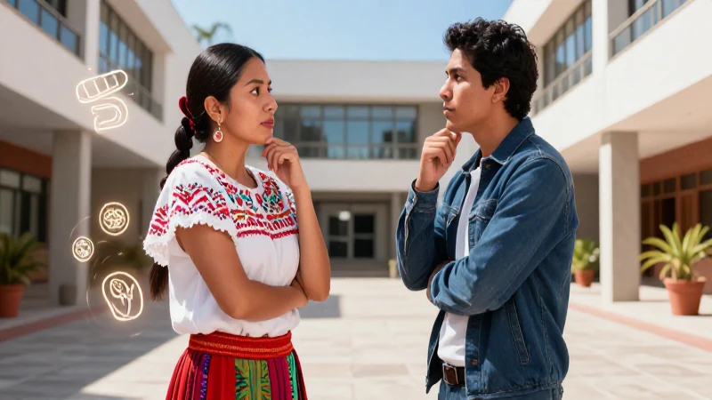 Contraste cultural dinámico en un entorno universitario vibrante
