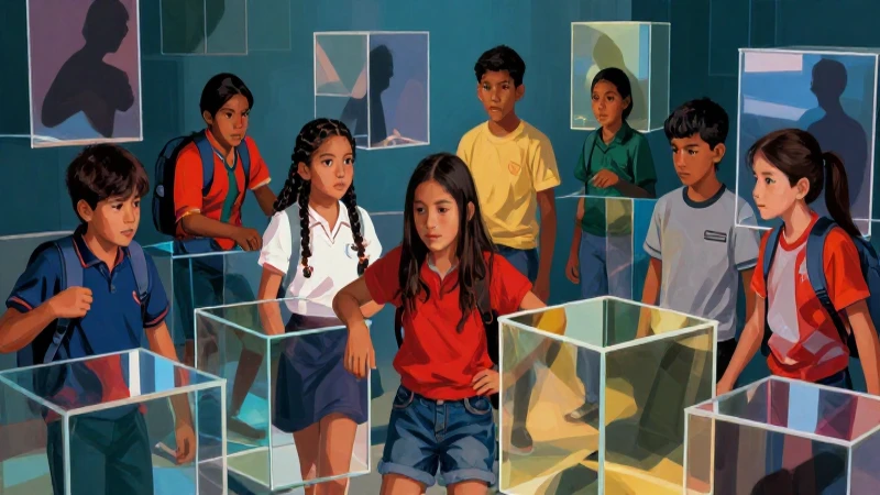 Ilustración educativa de jóvenes mexicanos diversos
