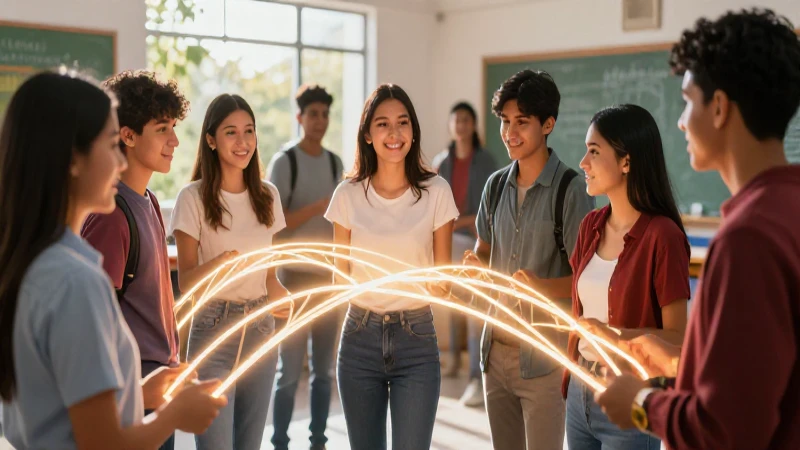Estudiantes mexicanos cruzan un puente de entendimiento