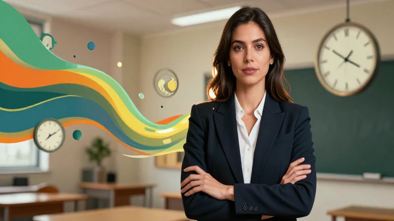 Preliminares: Definición y Concepto Explicado Completamente 4 Mujer profesional moderna en un ambiente educativo dinámico