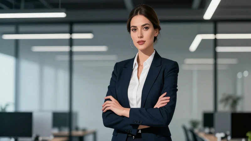 Mujer ejecutiva poderosa y elegante