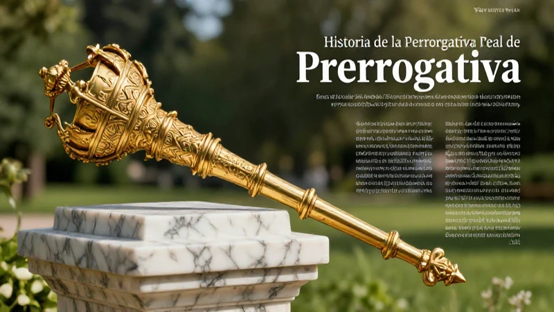 Cetro real en portada académica detallada