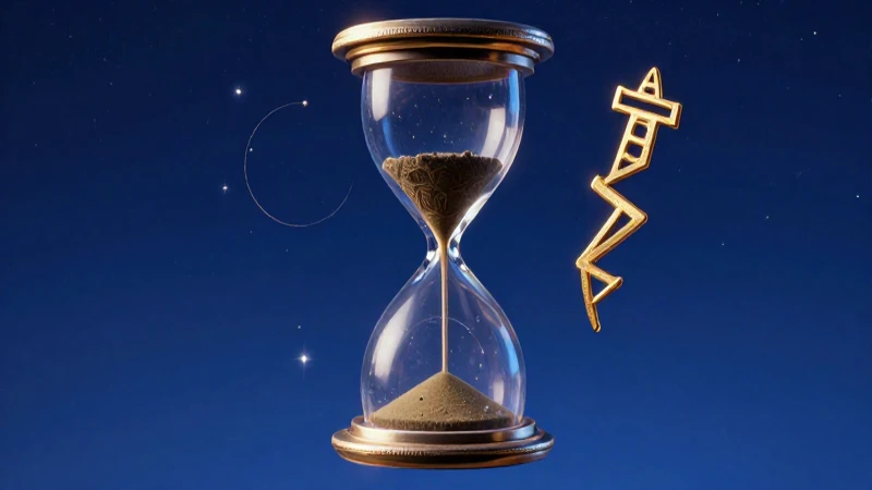Presagio: significado, definición y concepto explicados 8 Reloj de arena místico en cielo índigo