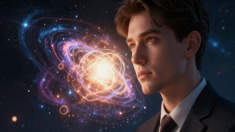 Presagio: significado, definición y concepto explicados 9 Académico soñador en vibrante cosmos cósmico
