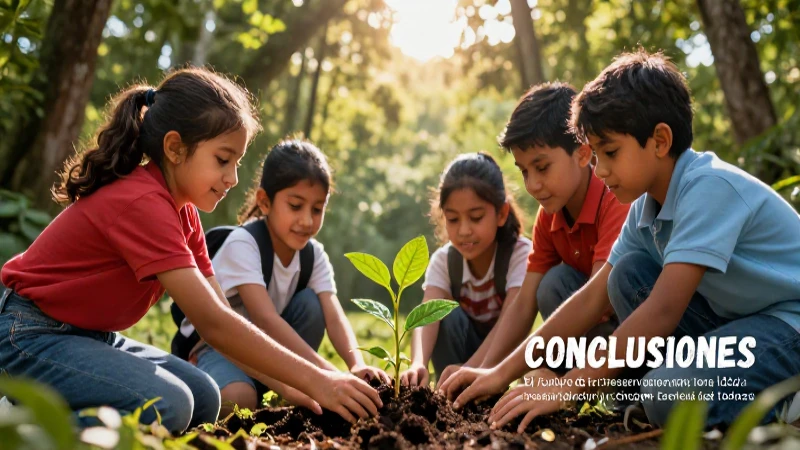 Niños plantan árboles, asegurando un futuro verde sostenible