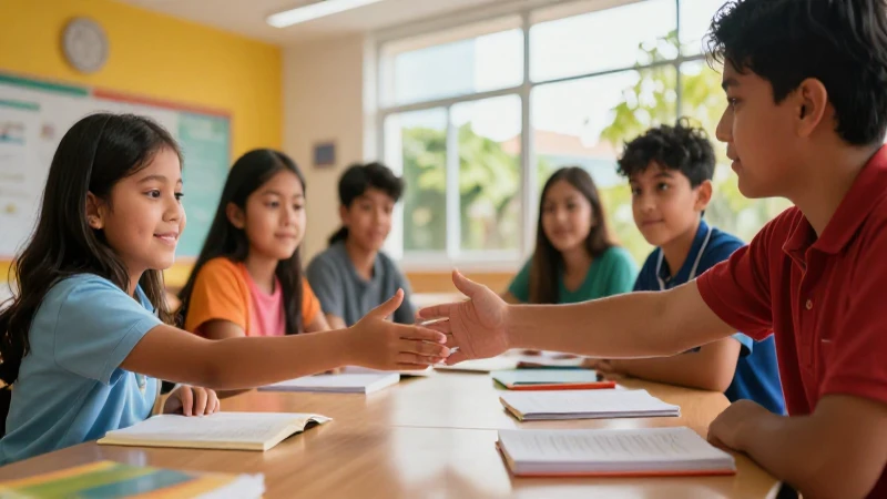 Prevención del suicidio: Guía completa en PDF para ayudar 7 Ilustración empática de estudiantes mexicanos en aula