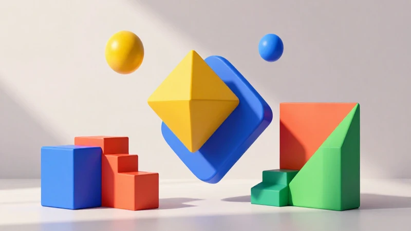 Geometría educativa con formas vibrantes 3D