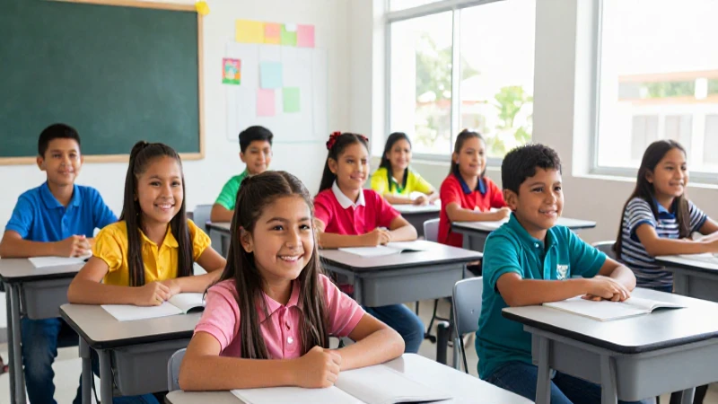 Conoce en la Primaria Maestro Justo Sierra una educación de calidad 6 Niños mexicanos sonrientes en clase brillante y luminosa