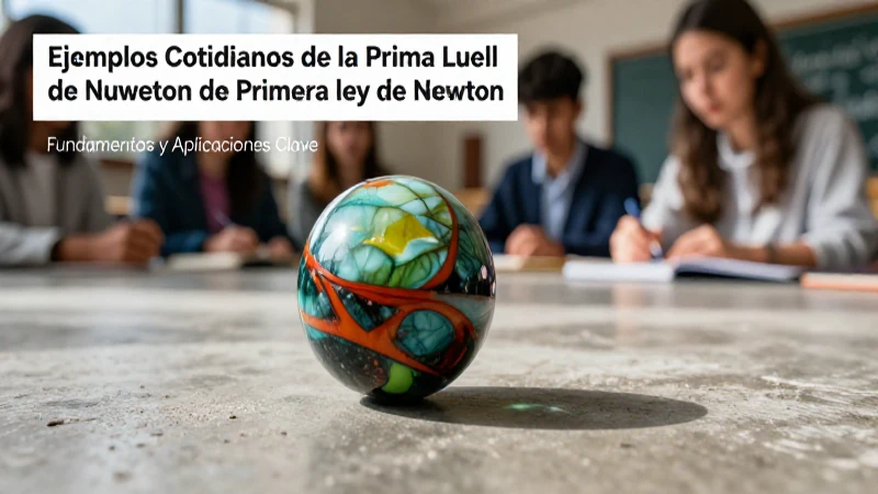 Visual educativo de la Primera Ley de Newton