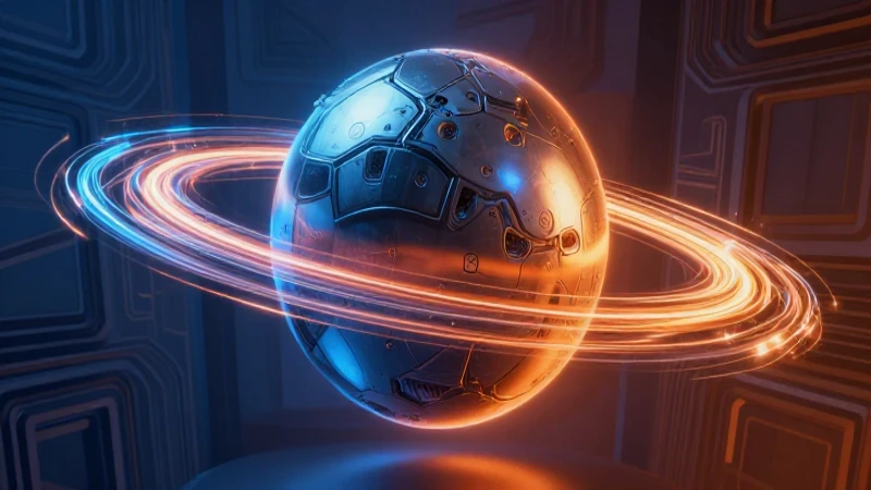 Es una esfera metálica flotando con fuerza