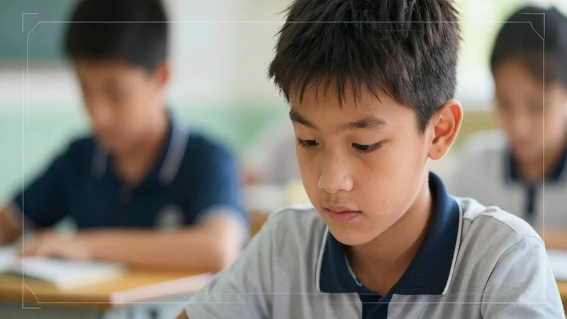 Estudiante concentrado en ilustración educativa premium