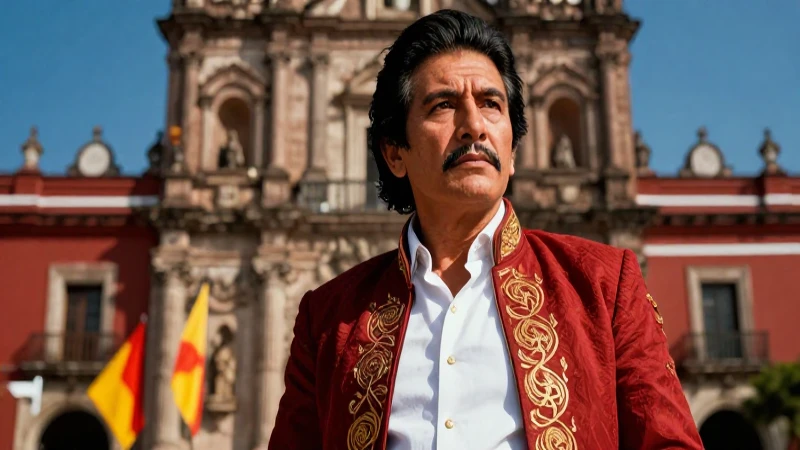 Retrato épico de héroe mexicano dinámico