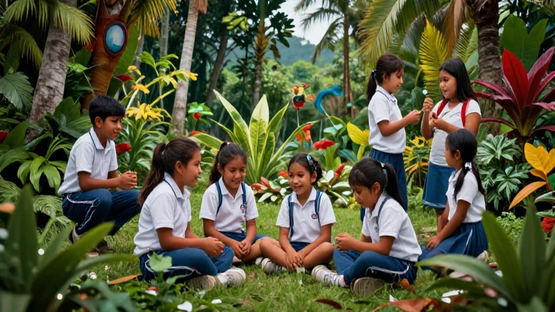 Estudiantes mexicanos exploran naturaleza con alegría