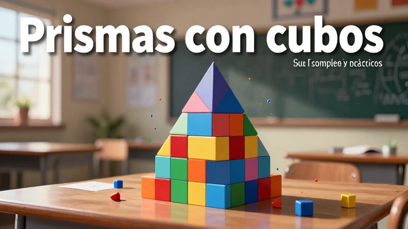 Prismas geométricos vibrantes en clase moderna
