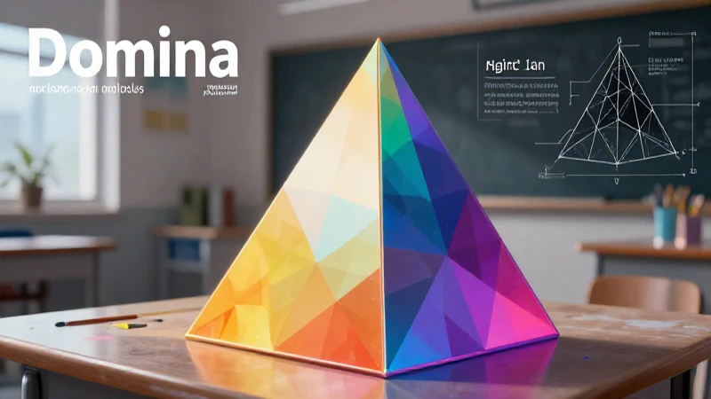Diseño prismático piramidal educativo y moderno