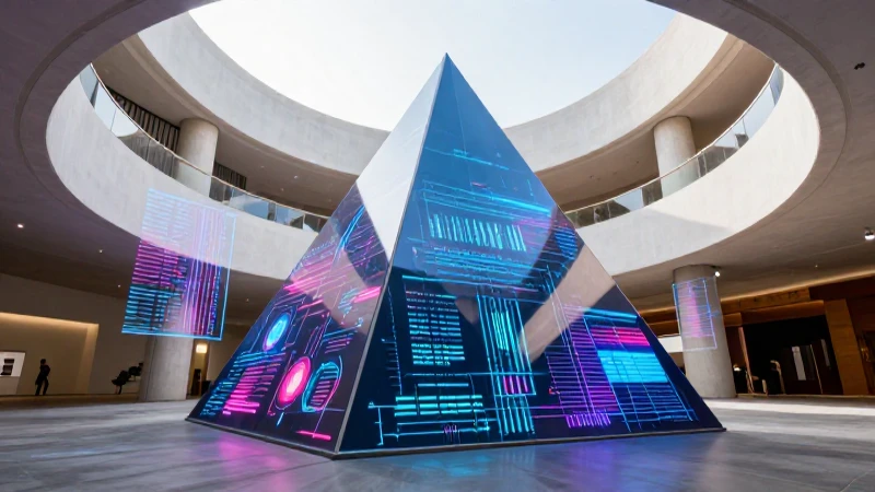 Prisma geométrico en arquitectura mexicana futurista