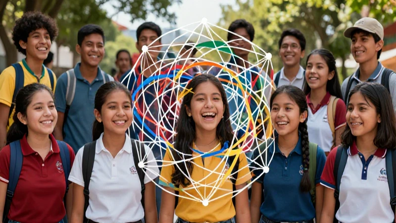 Problemas sociales: concepto, causas, ejemplos y actualidad 3 Ilustración vibrante de estudiantes mexicanos y causas