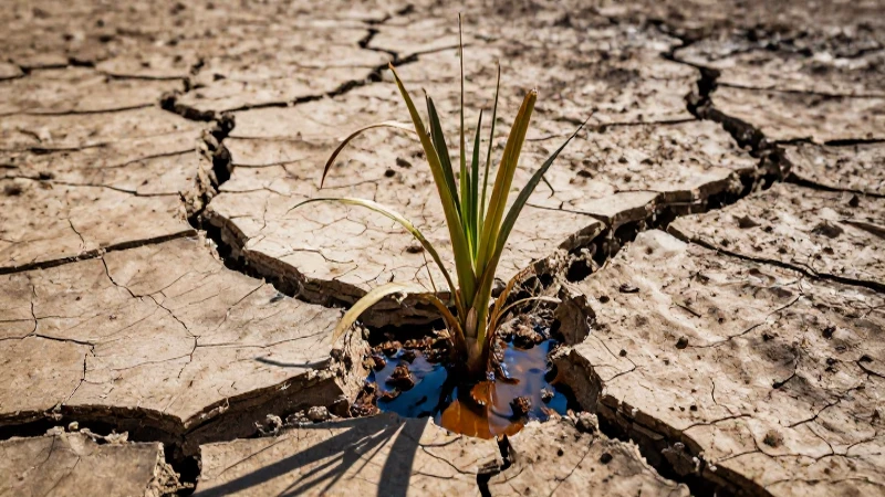 Problemáticas ambientales: definición, ejemplos y conceptos 5 Tierra árida, planta marchita, contraste dramático