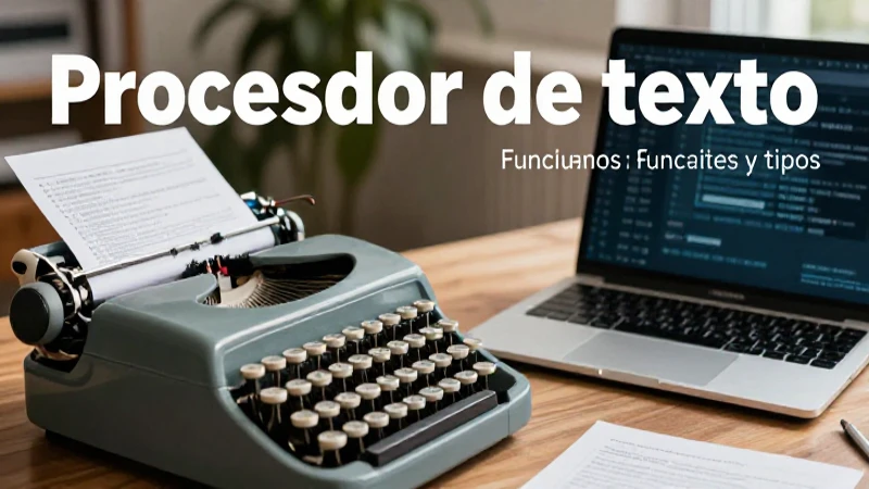 Evolución visual de procesadores de texto en estética retro moderna