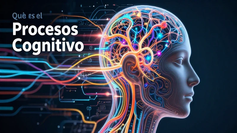 Ilustración de procesos cognitivos cerebrales