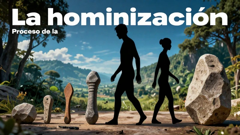 Evolución humana ilustrada en diseño impactante