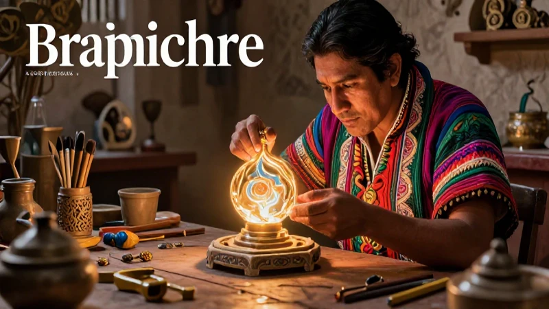 Artista crea artefactos místicos con luz vibrante