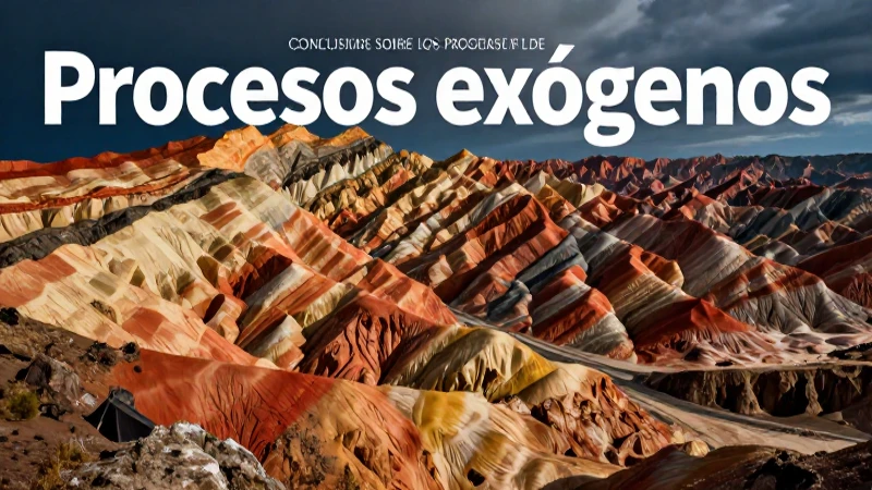 Paisaje montaños erosionado muestra procesos exógenos