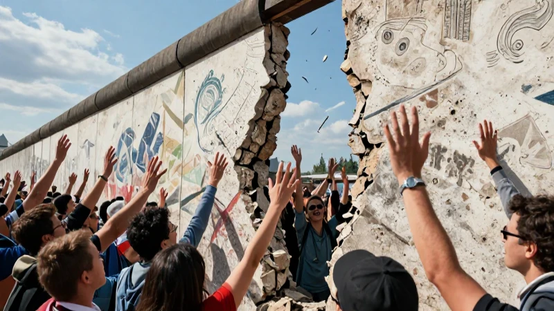 Conoce los mejores ejemplos de los procesos históricos 7 Muro de Berlín derribado con ambiente vibrante y educativo