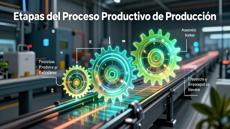 Proceso productivo visualmente futurista