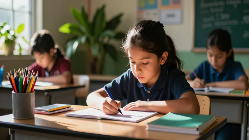 Cómo fomentar la productividad y desarrollo en quinto grado 7 Estudiante concentrado promueve el desarrollo escolar