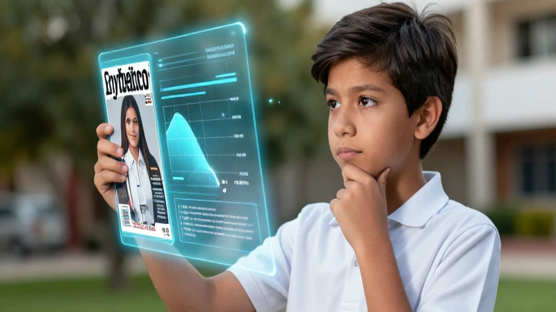 Productividad y desarrollo en la planificación de sexto 5 Estudiante reflexiona ante gráfico holográfico educativo