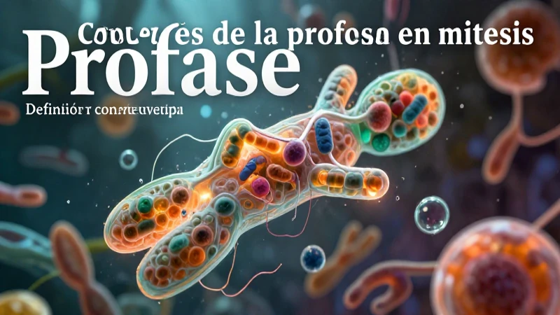 Ilustración detallada de la profase celular