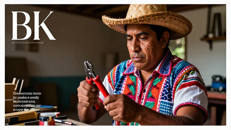 Artístico mexicano moderno con herramientas y estilo vibrante