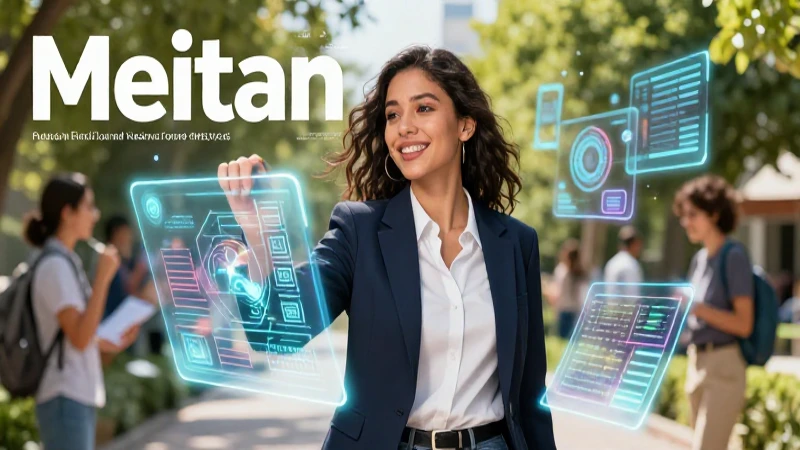 Estudiante mexicano con holografía futurista y vibrante