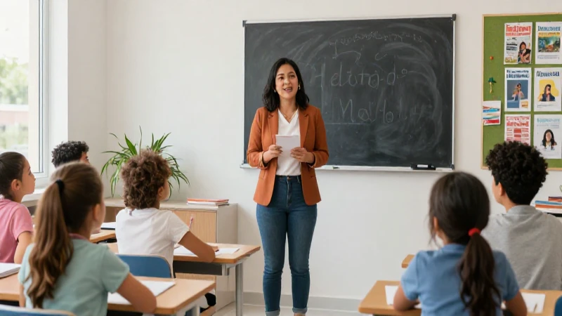Profesor: Definición, concepto y rol de la profesora 4 Profesora latina vibrante enseña a alumnos