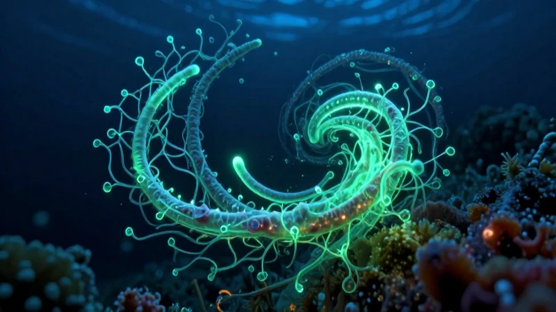 Profundidades del mar: Maravillosos animales desconocidos 4 Microorganismos brillan en la oscuridad marina