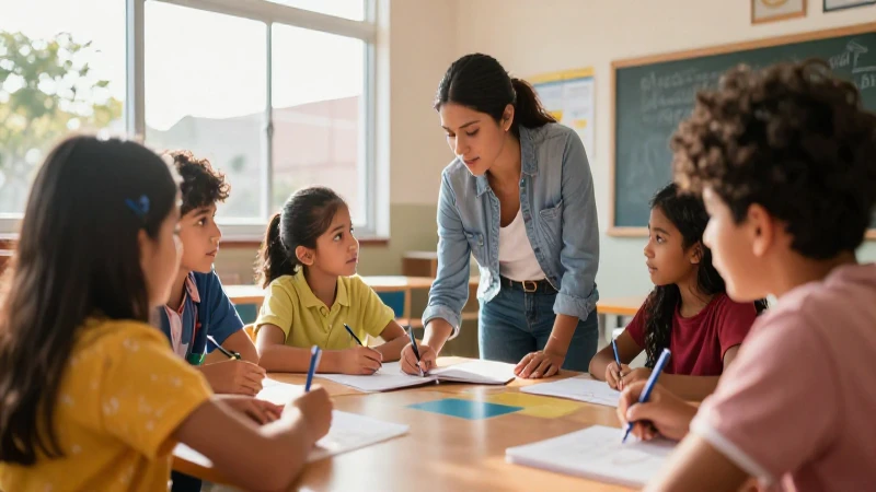 Clase mexicana vibrante con estudiantes y maestro