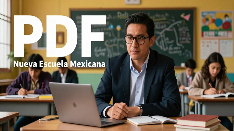 Educador mexicano promocionando la Nueva Escuela Mexicana