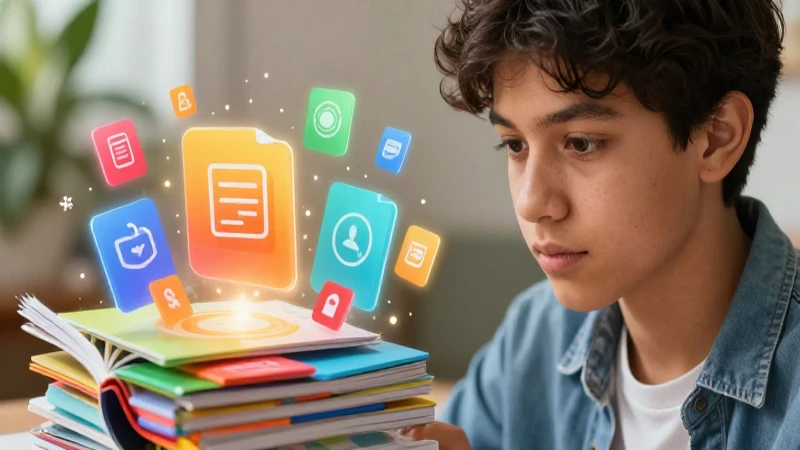 Estudiante mexicano moderno, recursos de estudio brillantes