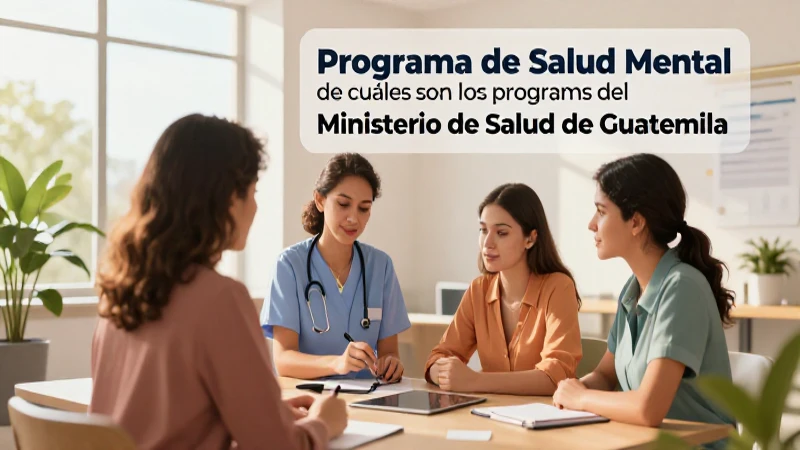 Ilustración profesional de salud mental de Guatemala