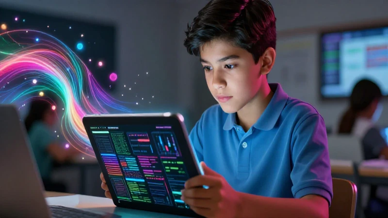 Estudiante mexicano aprende con tecnología avanzada