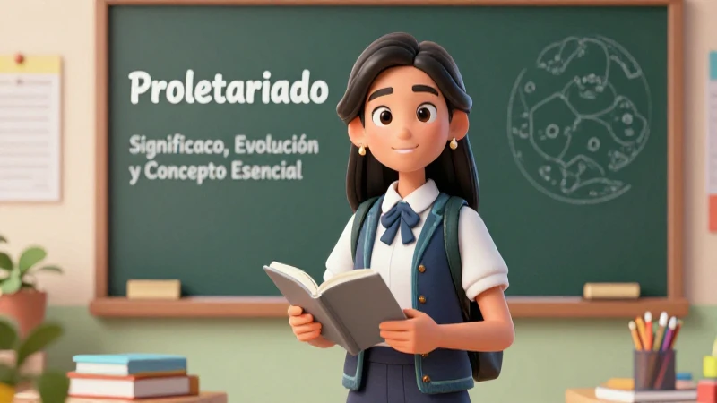 Ilustración académica sobre proletariado histórico